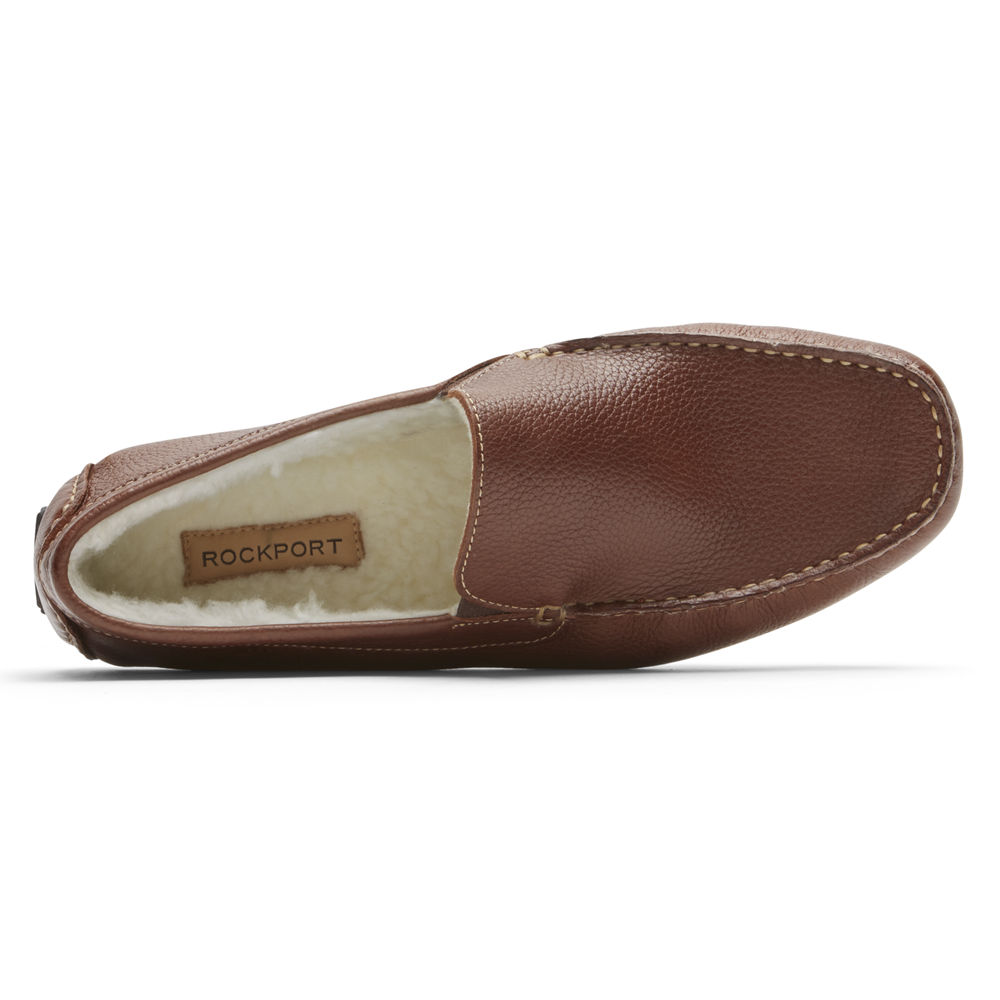 Rockport Slippers For Mens Brown - Rhyder - OZ6758921